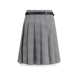 Self-Portrait Prince of Wales print Miniskirt