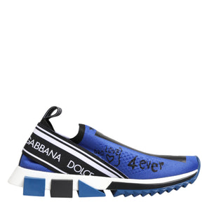 Dolce & Gabbana Blue Logo Low Top Sorrento Sneakers Shoes