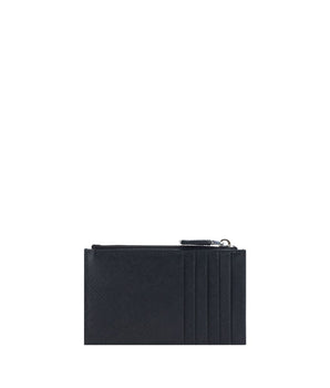 Prada Black Calf Leather Bos Taurus Wallet