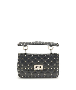 Valentino Garavani Black Calf Leather Bos Taurus Handbag