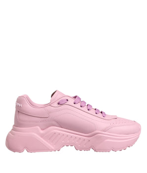 Dolce & Gabbana Pink Leather Daymaster Low Top Sneakers Shoes