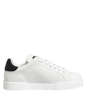 Dolce &amp; Gabbana White Crown Patch Portofino Men's Sneakers Shoes