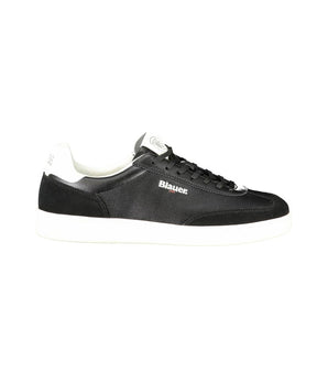 Blauer Black Leather Men Sneaker