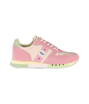 Blauer Rosa Polyurethane Women Sneaker