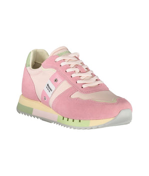 Blauer Rosa Polyurethane Women Sneaker