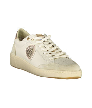 Blauer White Leather Women Sneaker
