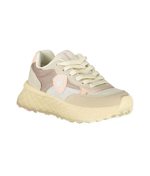 Blauer Beige Polyester Women Sneaker