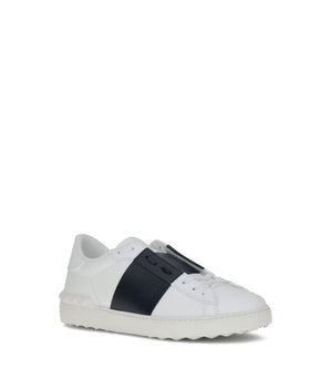 Valentino Garavani White Calf Leather Bos Taurus Low Top Sneakers