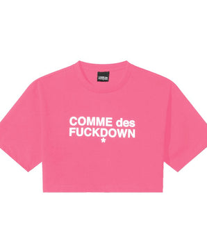 Comme Des Fuckdown Fuchsia Cotton Women T-Shirt