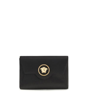 Versace Black Calf Leather Bos Taurus Shoulder Bag