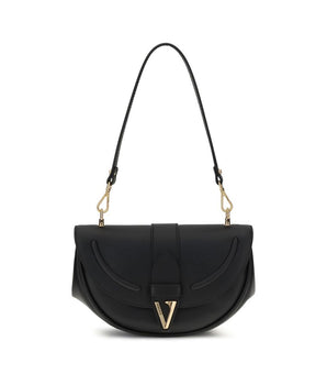 Versace Black Calf Leather Bos Taurus Shoulder Bag