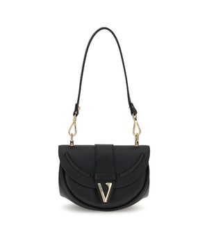 Versace Black Calf Leather Bos Taurus Shoulder Bag