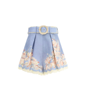Zimmermann Light Blue Linen Bermuda Shorts