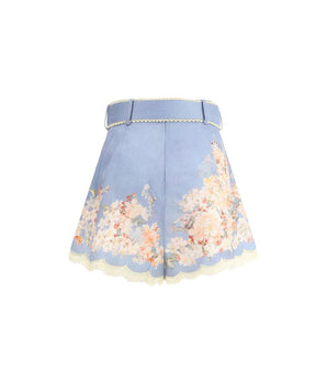 Zimmermann Light Blue Linen Bermuda Shorts
