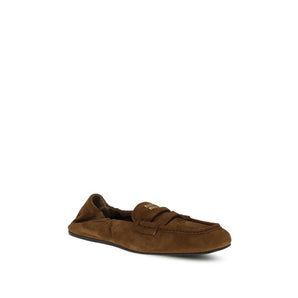 Miu Miu Suede Ruches Loafers
