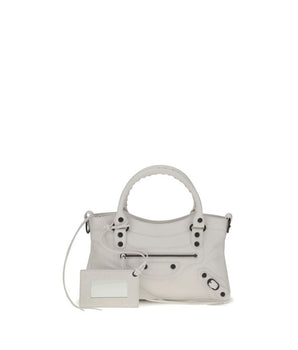 Balenciaga White Calf Leather Bos Taurus Handbag
