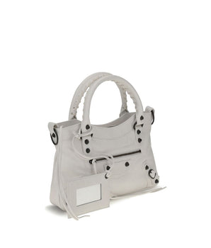 Balenciaga White Calf Leather Bos Taurus Handbag