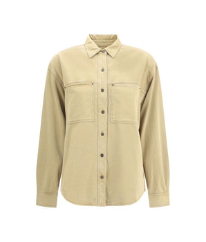 Marant Etoile Beige Cotton Dress Shirt