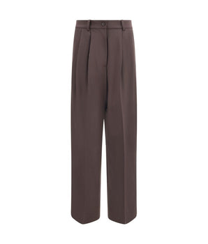 P.A.R.O.S.H. Brown Fleece Wool Dress Pants