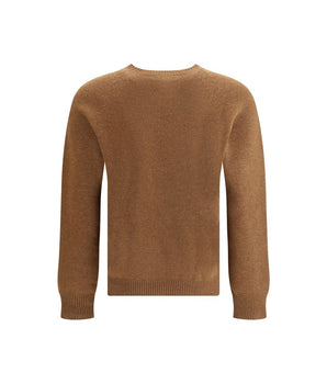 Jil Sander Brown Fleece Wool Sweatshirt