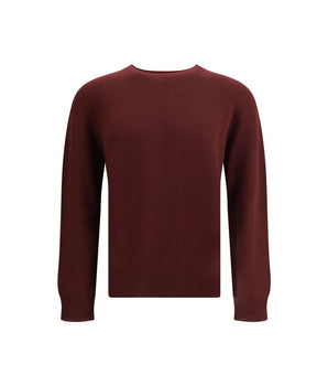 Jil Sander Bordeaux Fleece Wool Sweatshirt