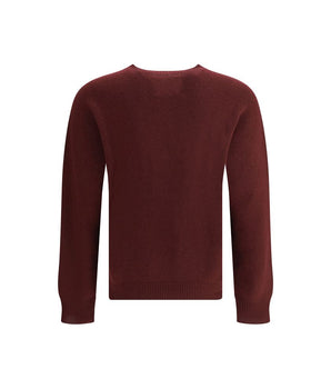 Jil Sander Bordeaux Fleece Wool Sweatshirt
