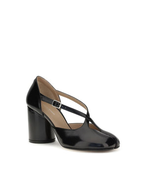 Margiela Black Calf Leather Bos Taurus High Heel Pumps