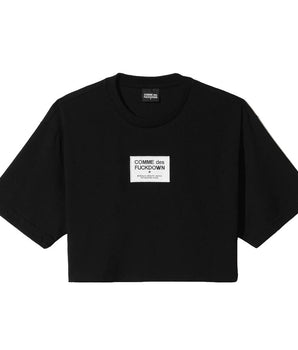 Comme Des Fuckdown Black Cotton Women T-Shirt