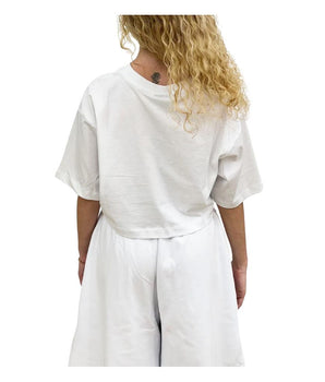 Comme Des Fuckdown White Cotton Women T-Shirt