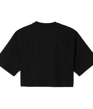 Comme Des Fuckdown Black Cotton Women T-Shirt