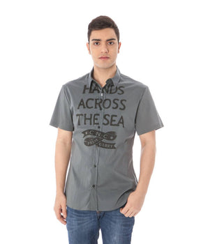 Costume National Gray Cotton Shirt