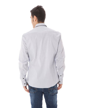 Costume National Blue Cotton Shirt