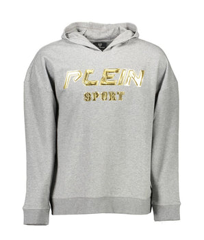 Men's Plein Sport Gray Cotton Hooded Sweater
