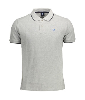North Sails Gray Cotton Polo Shirt