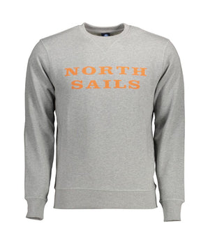 North Sails Gray Cotton Men Sweater