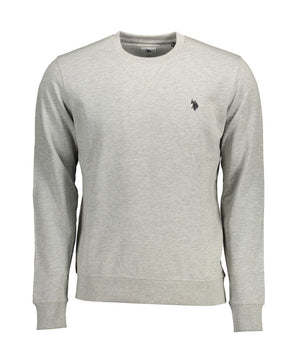 US POLO ASSN. Men's Gray Cotton Sweater