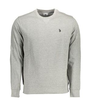 US POLO ASSN. Men's Gray Cotton Sweater