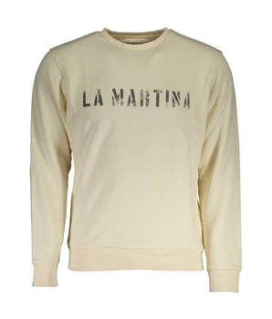 La Martina White Cotton Men Sweater