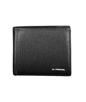 La Martina black leather wallet