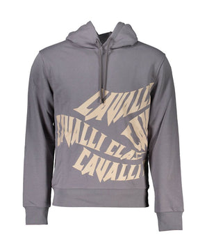 Cavalli Class Gray Cotton Men Sweater