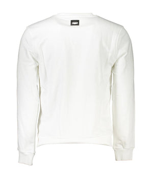 Cavalli Class White Cotton Men Sweater