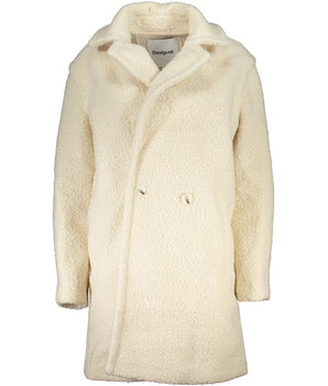 Desigual White Polyester Jackets & Coat