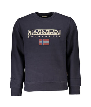 Napapijri Blue Cotton Men Sweater