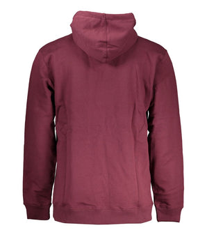 Vans Red Cotton Men Sweater with Hood