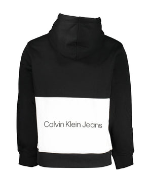 Calvin Klein Black Polyester Men Sweater with Hood