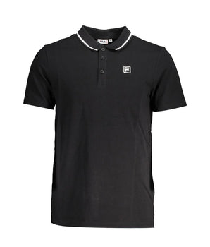 Fila Black Cotton Polo Shirt