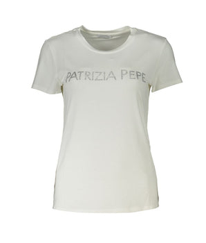 Patrizia Pepe White Organic Cotton Women T-Shirt