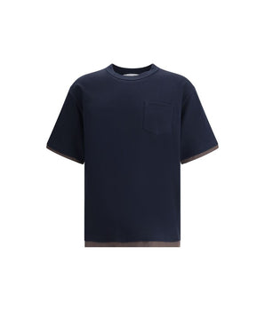 Sacai Black Cotton T-Shirt