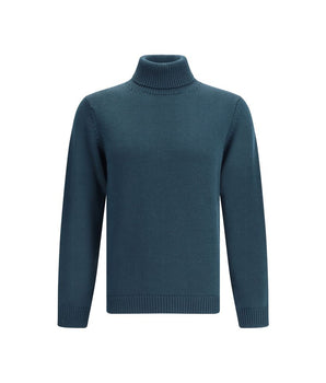 Roberto Collina Green Merino Wool Turtleneck