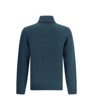 Roberto Collina Green Merino Wool Turtleneck